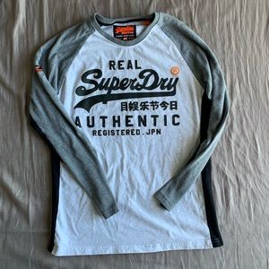 Superdry slim fit long sleeve tshirt size large